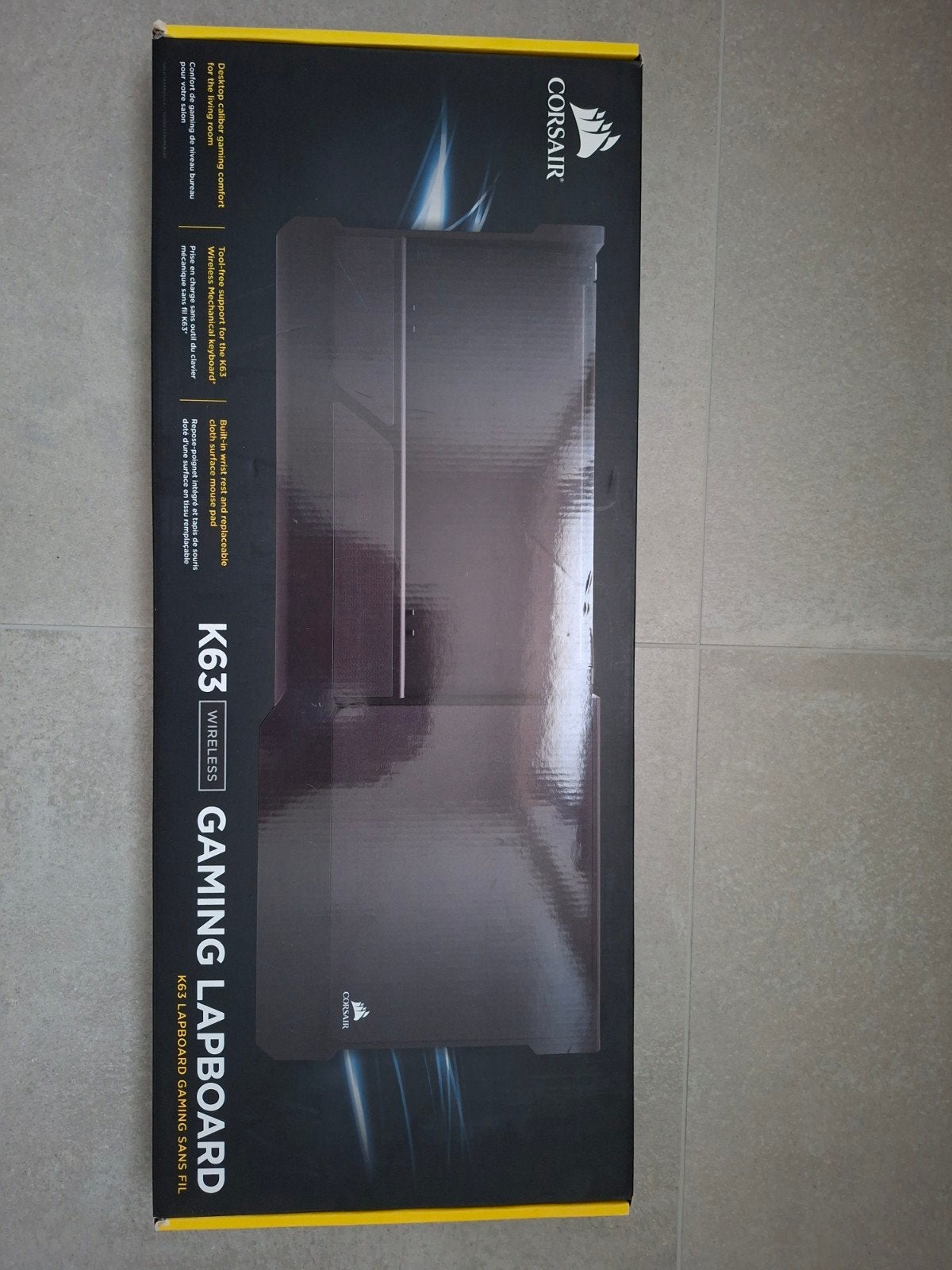 Corsair gaming lapboard voor Corsair K63 wireless keyboard, Computers en Software, Toetsenborden, Verzenden, Ergonomisch, Draadloos