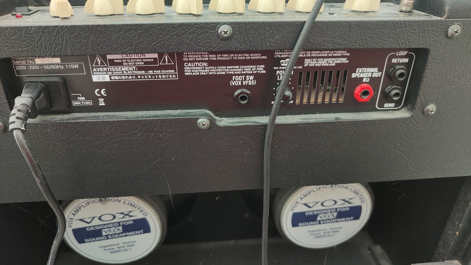 Ampli Vox VT 100, Enlèvement, Utilisé, Guitare, 100 watts ou plus