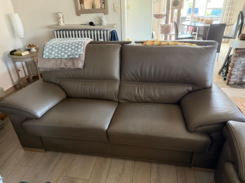 Lederen salon, Huis en Inrichting, Ophalen, Zo goed als nieuw