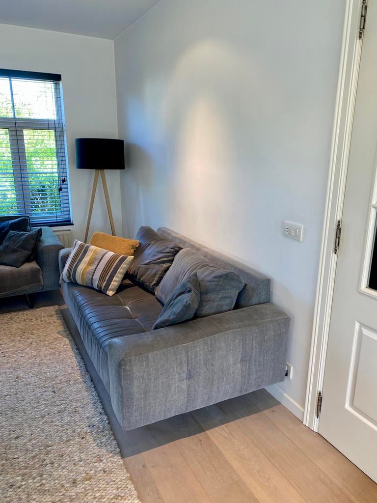 Zetel donker grijs Passe Partout, Huis en Inrichting, Ophalen, Gebruikt, 150 tot 200 cm, Modern landelijk