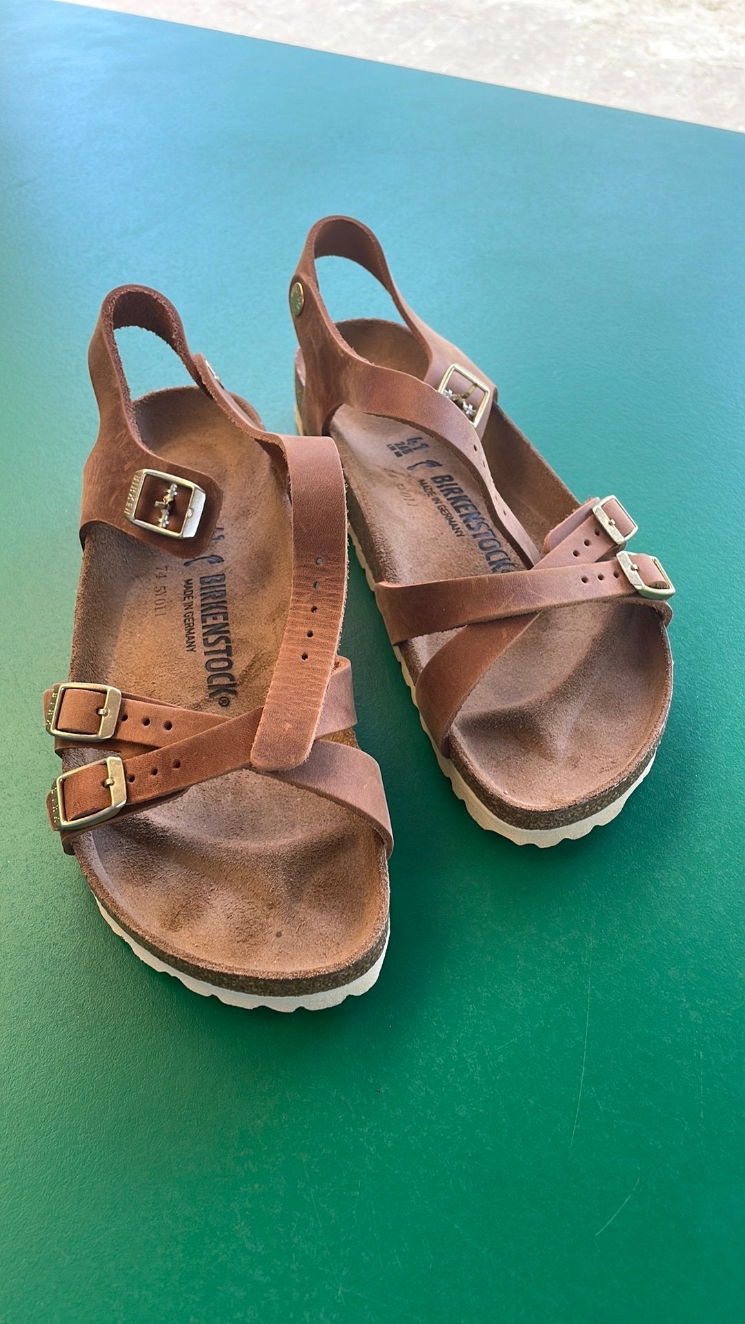 Birkenstock kumba cognac 41 smal, Kleding | Dames, Ophalen of Verzenden, Nieuw, Bruin