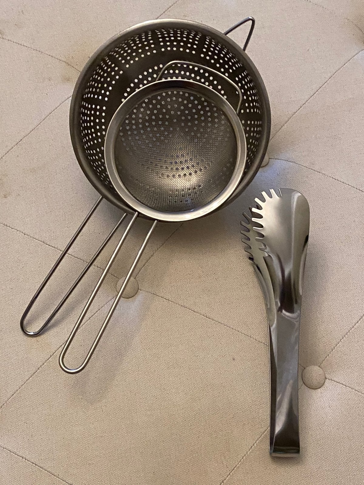 pasta vergiet, tang , zeef, Ophalen