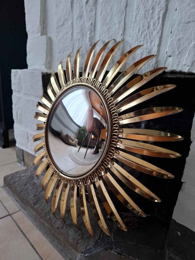 Miroir solaire vintage DeKnudt, Enlèvement ou Envoi, Rond, Moins de 50 cm, Moins de 100 cm