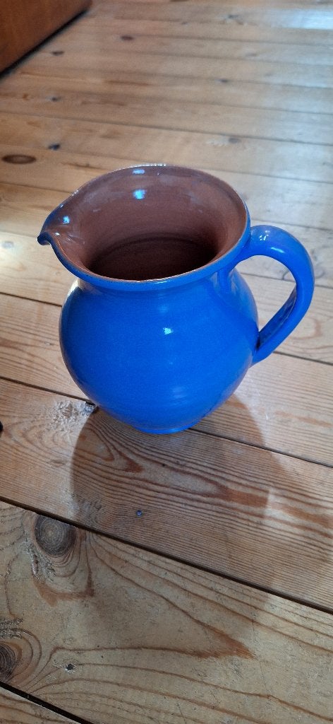 vaas in keramiek. Kleur blauw., Maison & Meubles, Accessoires pour la Maison | Vases, Enlèvement, Utilisé, Pierre/céramique, Avec décoration incluse