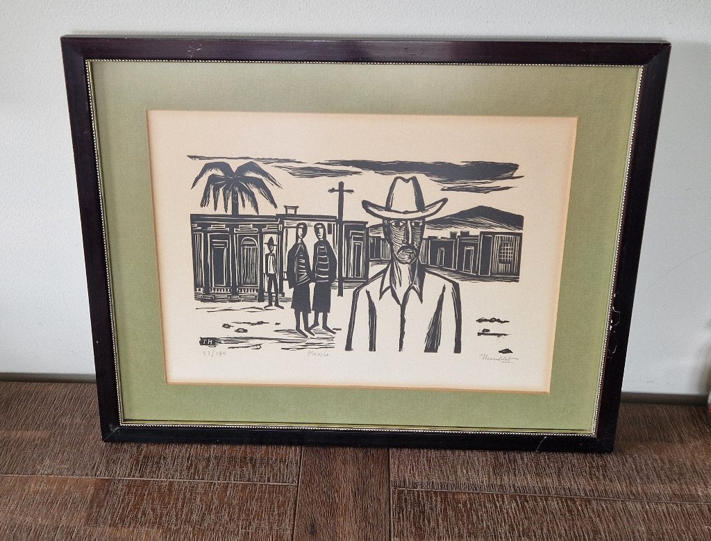 Lithographie de Theo Humblet intitulée « Mexico », Enlèvement ou Envoi
