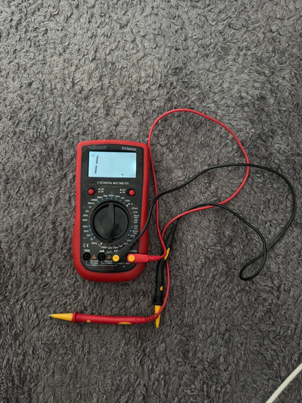 Velleman DVM895 Digitale Multimeter – 600V / 15A, Bricolage & Construction, Enlèvement, Utilisé, Multimètre