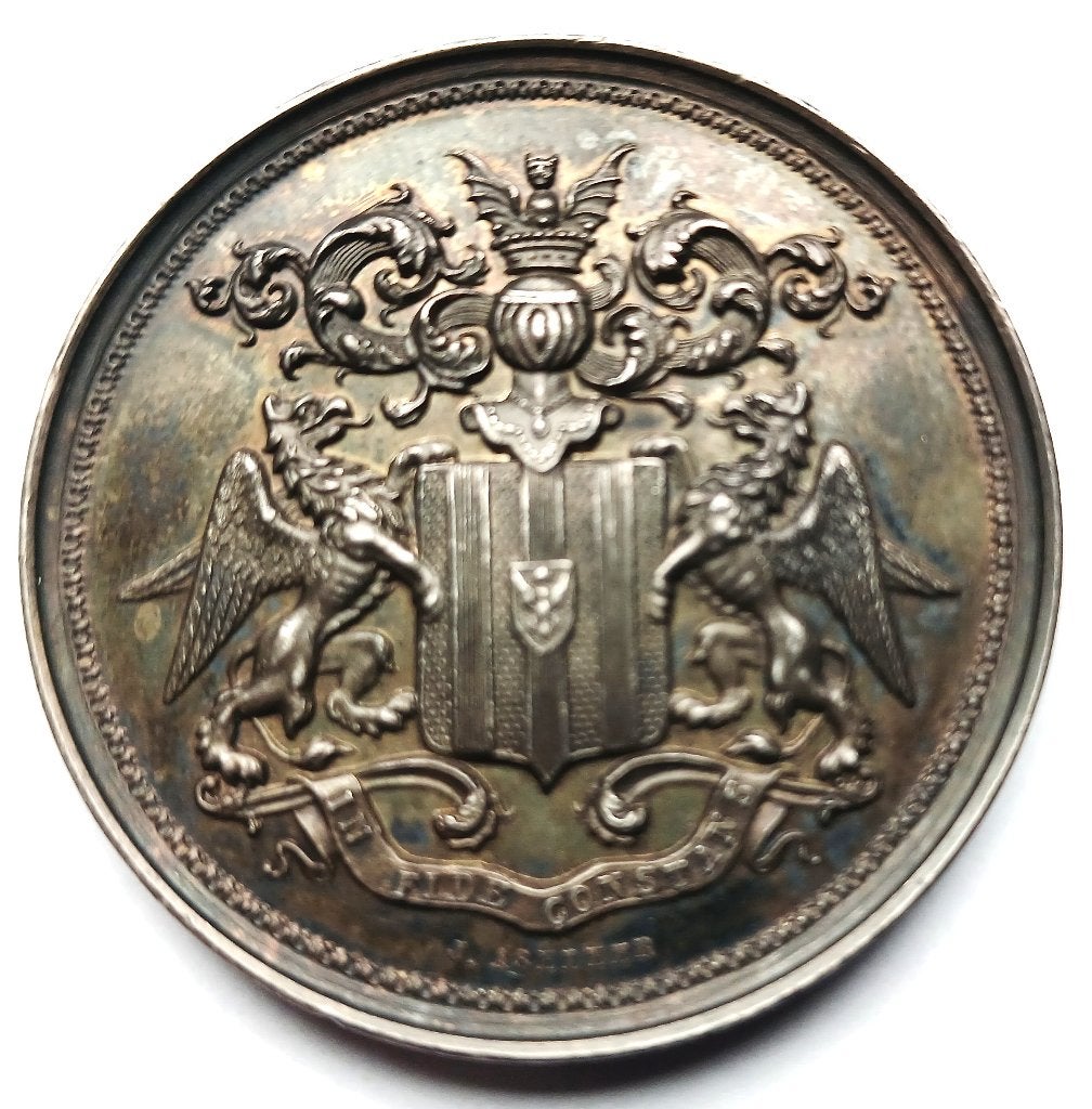 medaille wapenschild mechelen in fide constans j. aseleer, Postzegels en Munten, Penningen en Medailles, Ophalen of Verzenden
