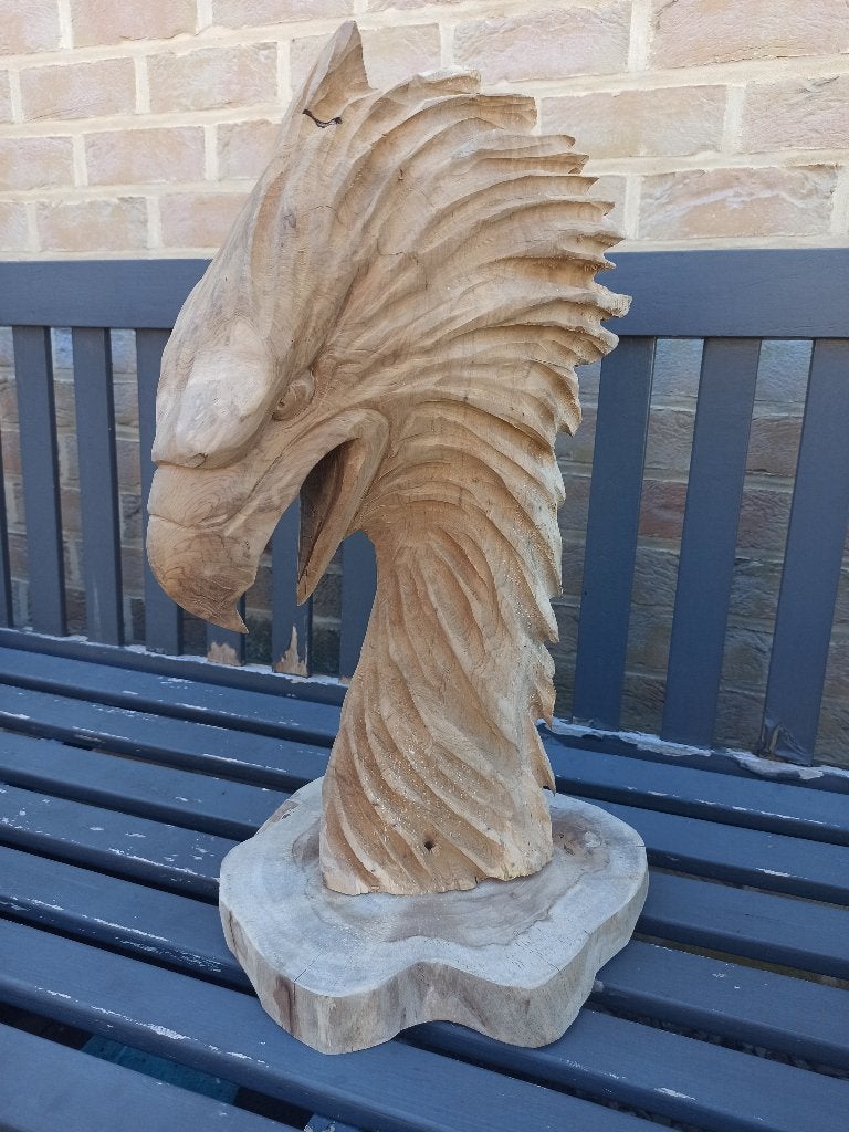 arendskop in teak hout, Antiek en Kunst, Ophalen, Hout