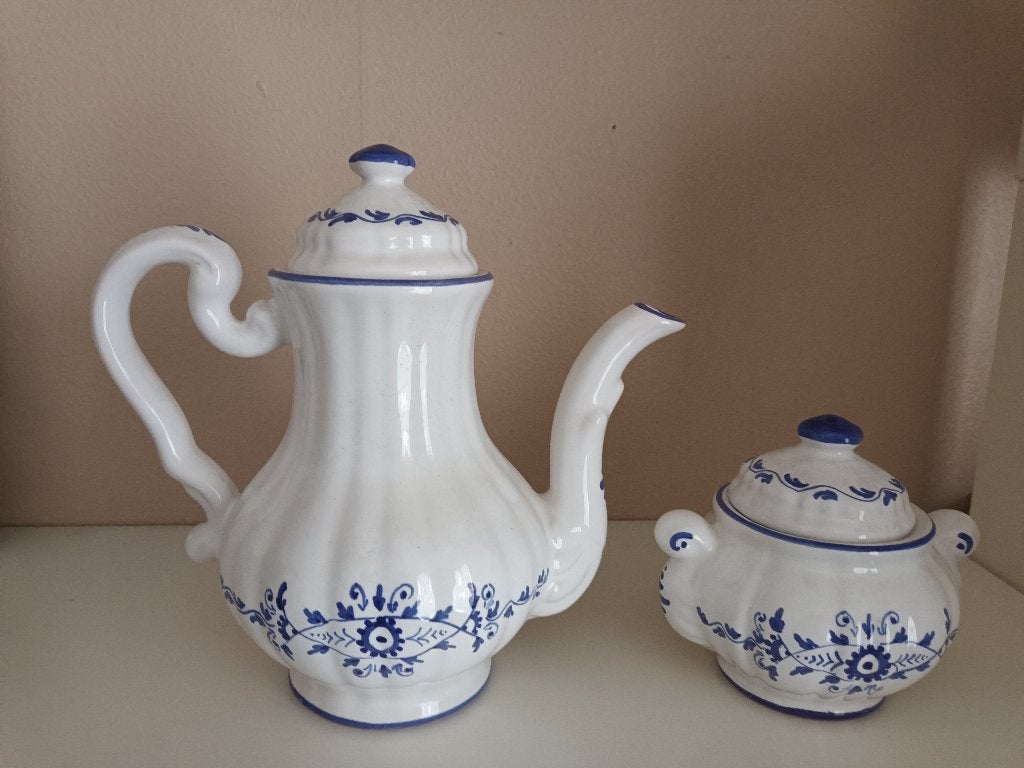 Koffiekan + suikerpot Delfts blauw, Ophalen