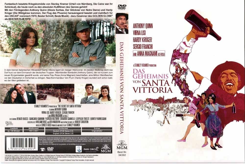 The Secret of Santa Vittoria 1969 DVD met Anthony Quinn, Ophalen of Verzenden, Italiaans, Italiaans