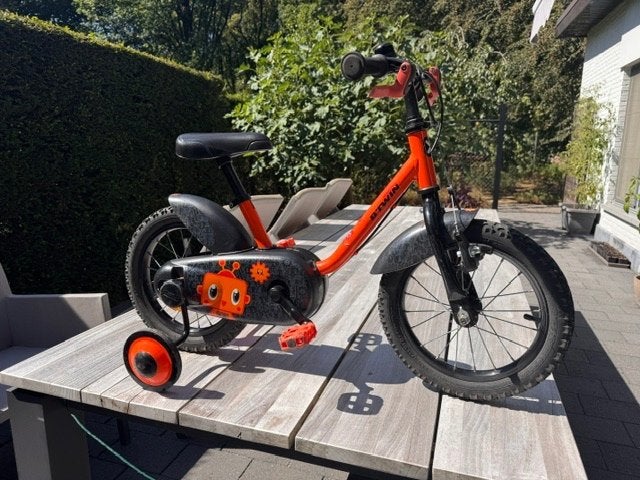 Kinderfiets 12" in zeer goede staat, Ophalen, Zijwieltjes, Velgrem, Btwin Decathlon