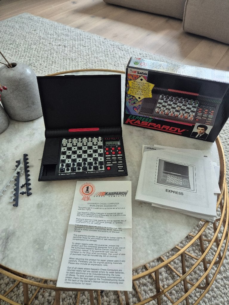 Vintage Saitek Kasparov Express schaakcomputer, Enlèvement ou Envoi, Comme neuf, Saitek