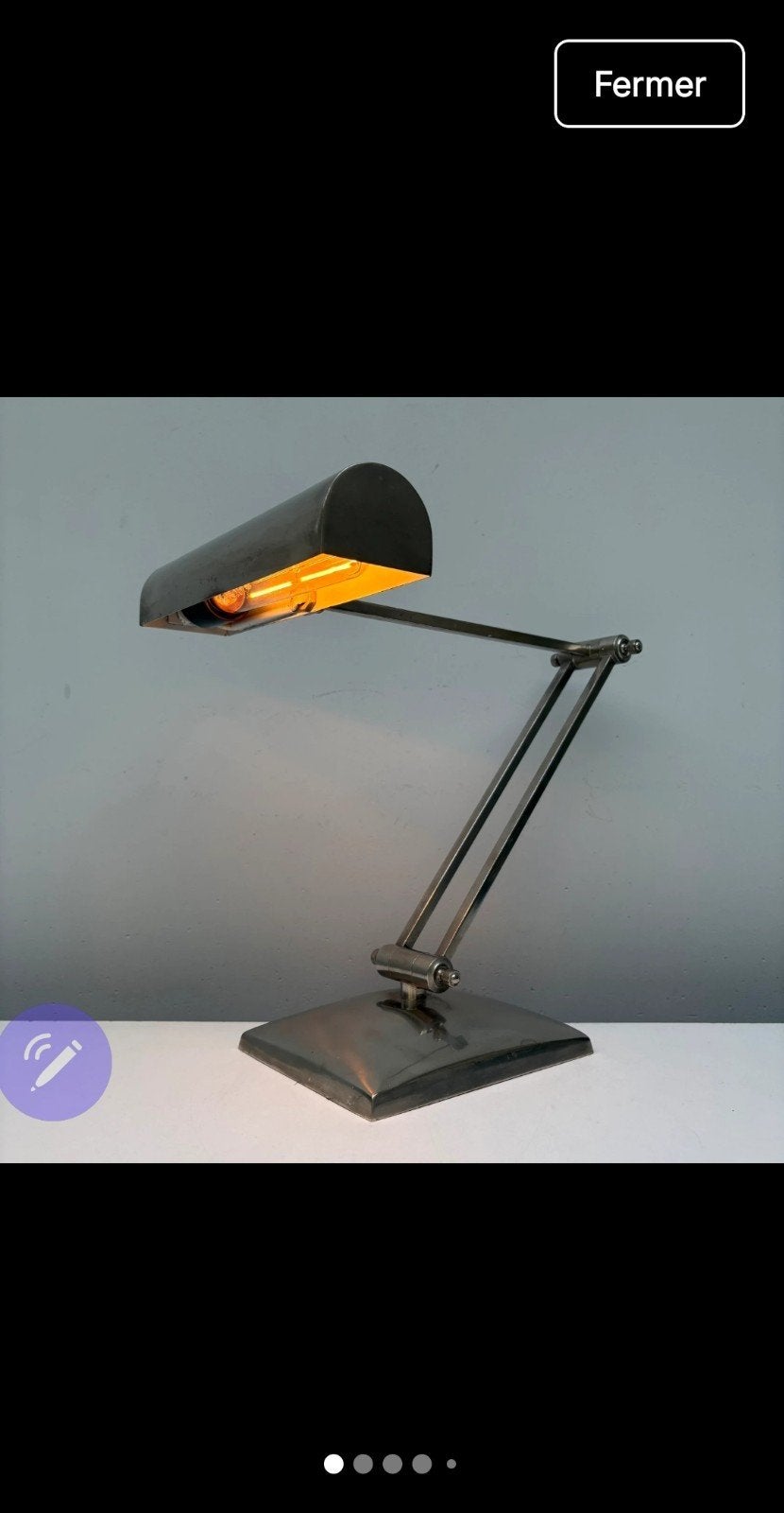 Art deco bureaulamp # lecorbusier #vitra #vintage, Ophalen of Verzenden