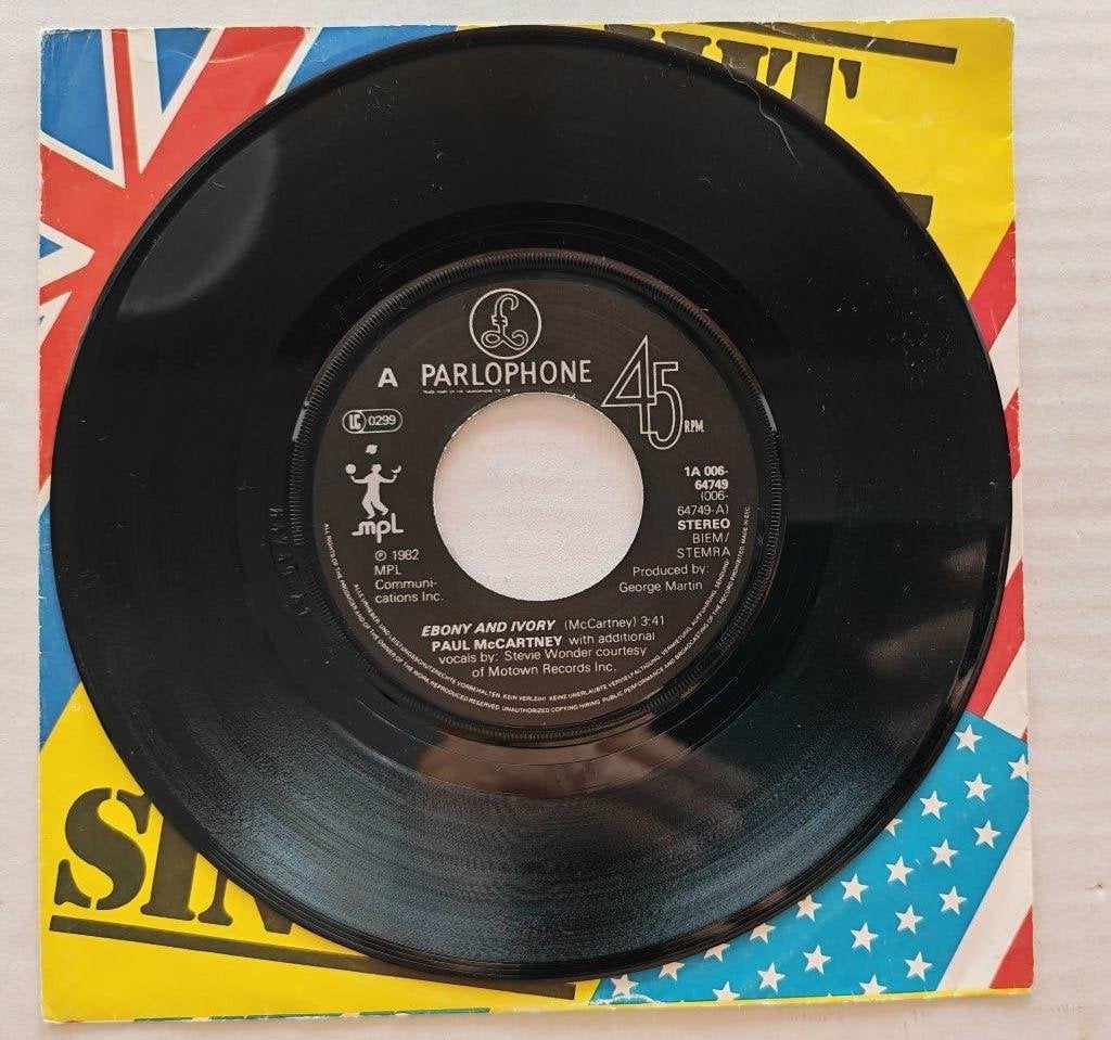 PAUL McCARTNEY - Ebony and ivory (45t), Enlèvement ou Envoi, Comme neuf, 7 inch, Pop