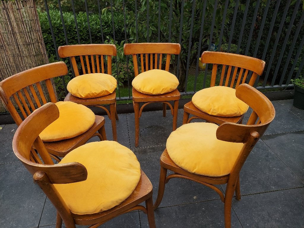 6 antieke vintage houten Thonet café stoelen Art Deco, Antiquités & Art, Enlèvement