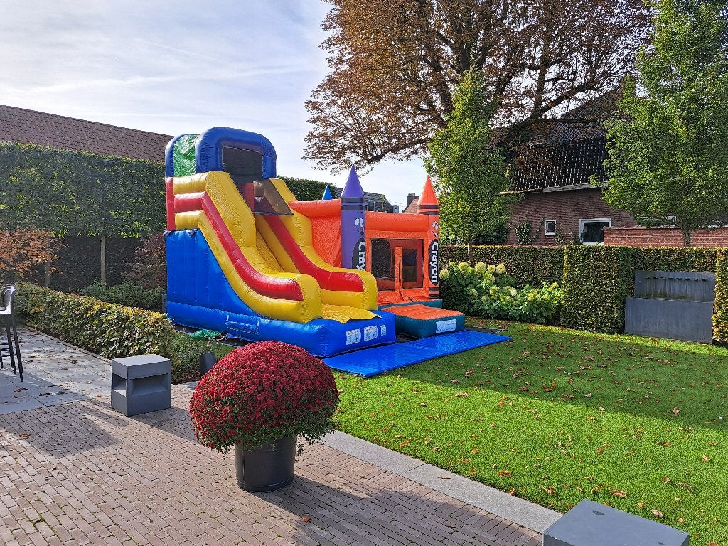 Springkasteel Crayon te huur, Ophalen