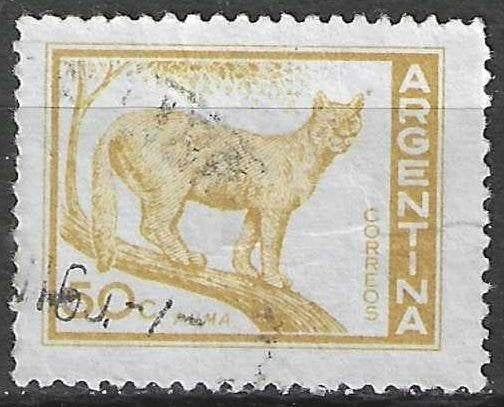 Argentine 1959/1962 - Yvert 603A - Puma (ST), Envoi, Affranchi
