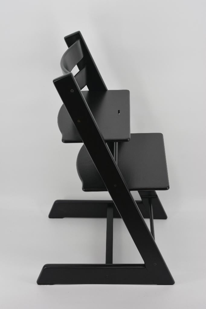 Stokke Tripp Trapp Zwart Black – Refurbished model, Kinderen en Baby's, Kinderstoelen, Verzenden, Zo goed als nieuw, Meegroeistoel
