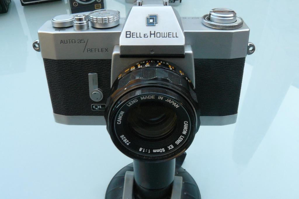 Vintage Bell & Howell Auto 35 (1969), Ophalen of Verzenden, Gebruikt, Spiegelreflex, Canon