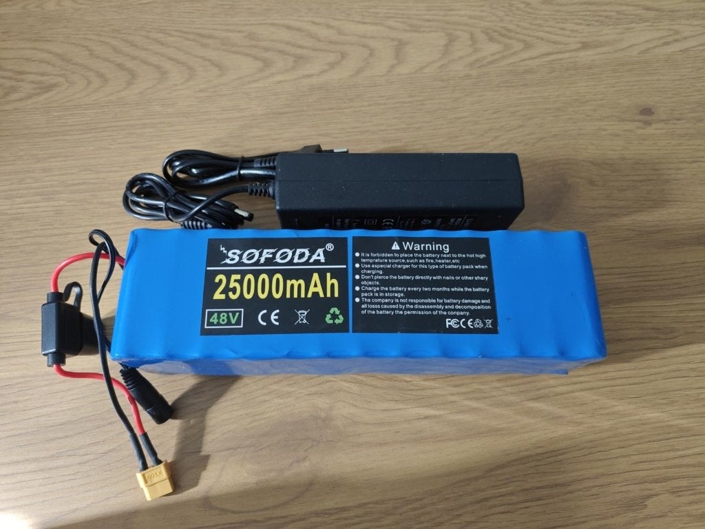 48V lithium-accupakket met lader, Ophalen of Verzenden, Nieuw