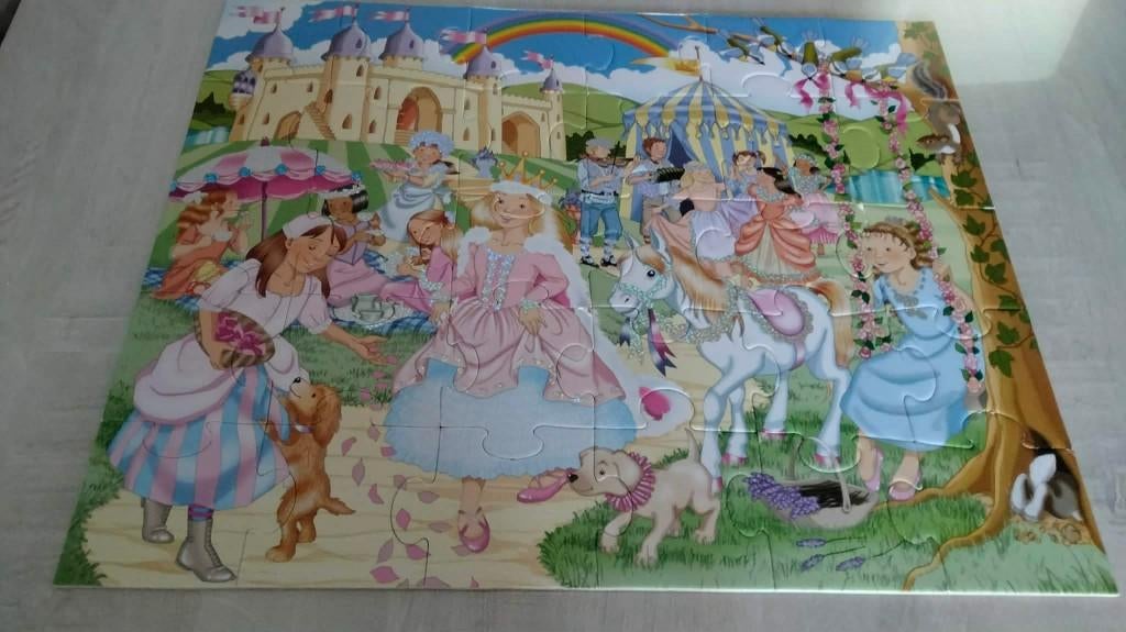 Puzzel / Glitterpuzzel 30 stuks Galt Prinses / Speelgoed, Ophalen of Verzenden, 10 tot 50 stukjes, Zo goed als nieuw, 4 tot 6 jaar
