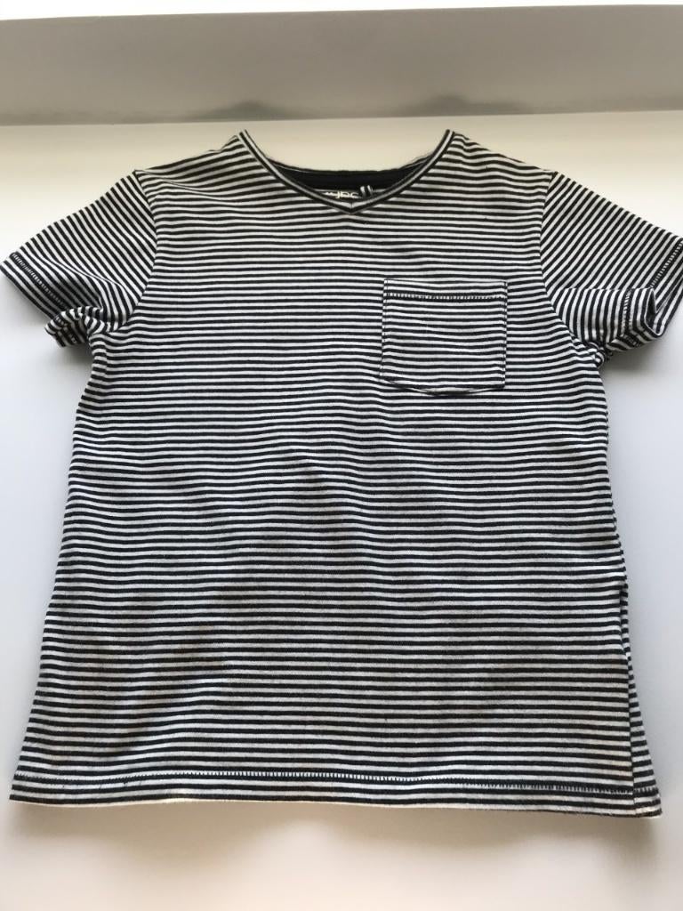 Zwart/wit gestreepte t-shirt van JBC maat 116, Kinderen en Baby's, Kinderkleding | Maat 116, Ophalen of Verzenden, Zo goed als nieuw