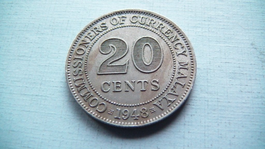 malaya 20 cents 1948, Enlèvement