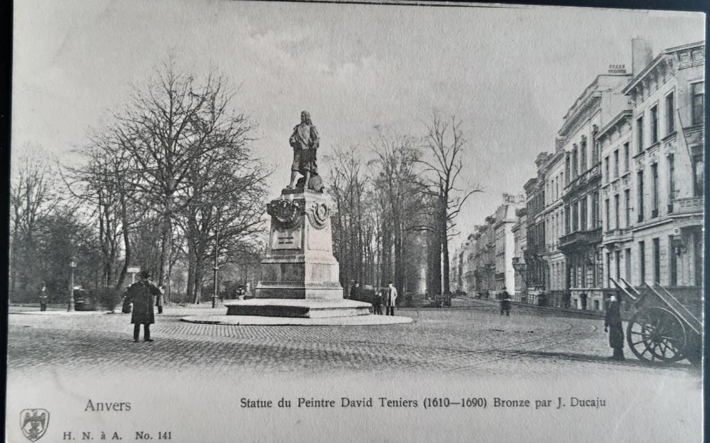ANTWERPEN ANVERS STATUE David TENIERS monument!, Verzenden, Antwerpen