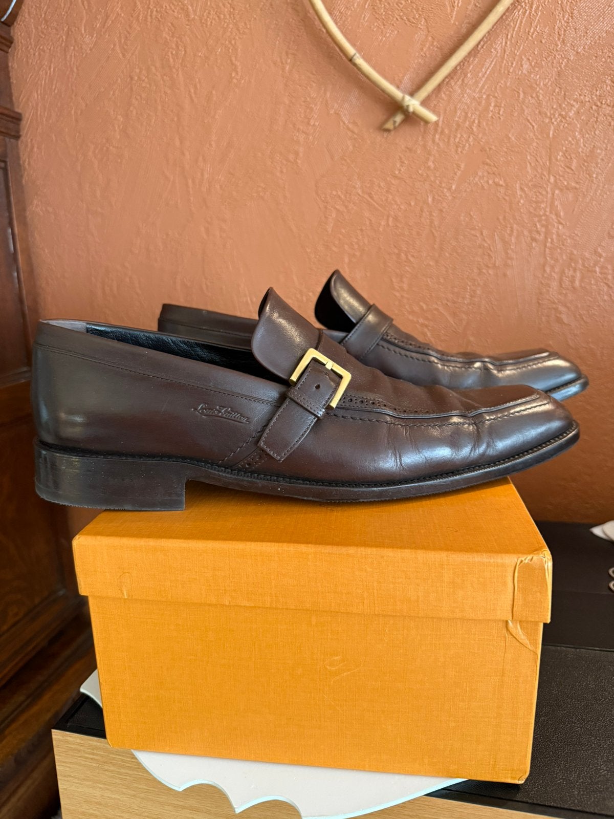 Louis vuitton leren schoenen 45 origineel, Ophalen of Verzenden, Zo goed als nieuw