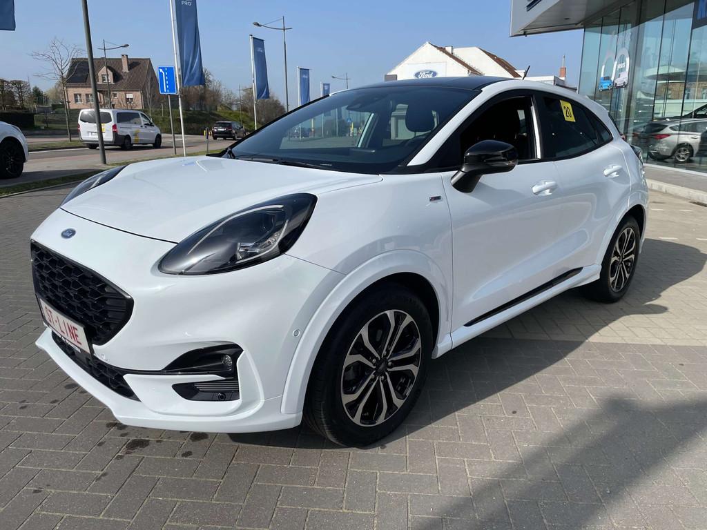 Ford Puma Ecoboost Aut. ST-Line 125PK MHEv (bj 2023), Auto's, Ford, Automaat, Stof, Euro 6, Zwart