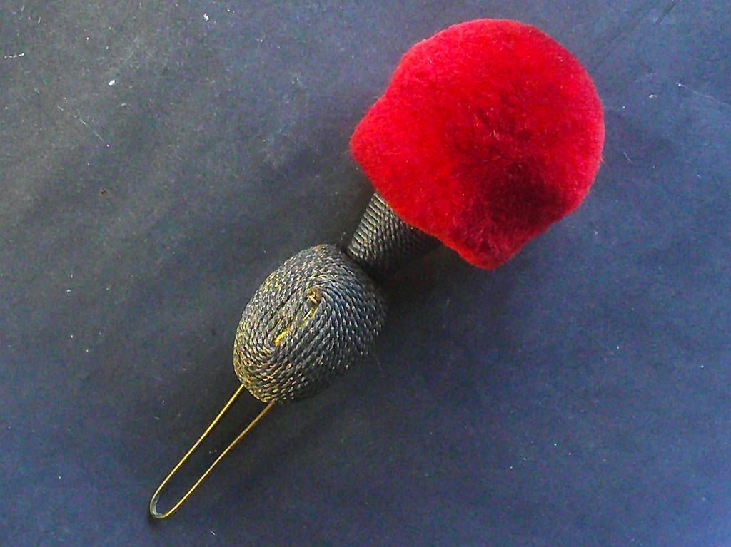 Pompon de shako modèle 1897 pour officier d'infanterie belge, Verzenden, Landmacht, Embleem of Badge