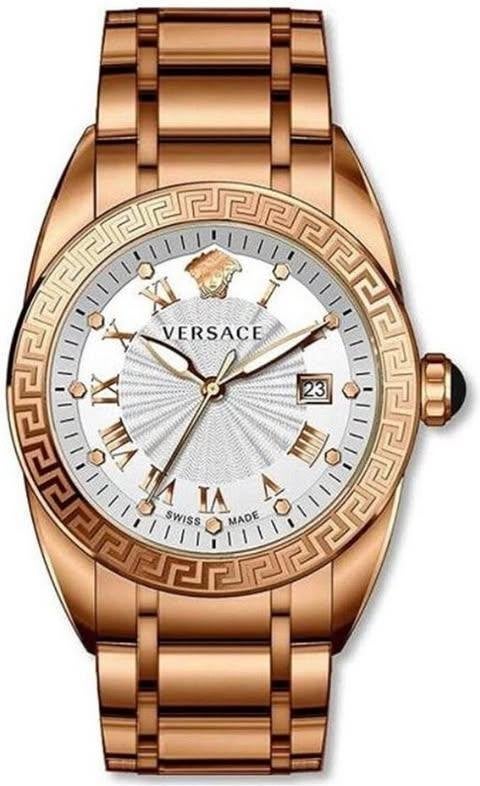 Goudkleurige herenhorloge, made in Swiss. top merk., Overige merken, Staal, Staal, Polshorloge