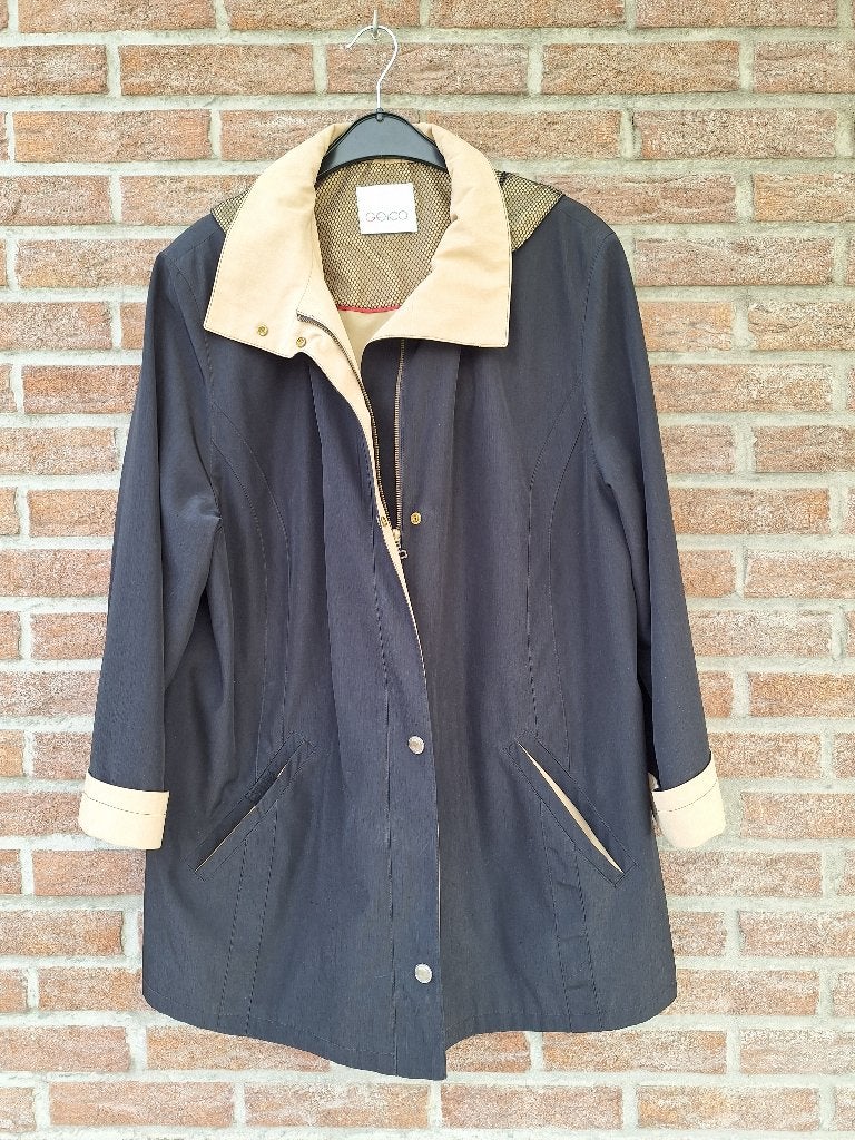 Imperméable noir GELCO, Vêtements | Femmes, Taille 46/48 (XL) ou plus grande, Comme neuf, Enlèvement, Bleu