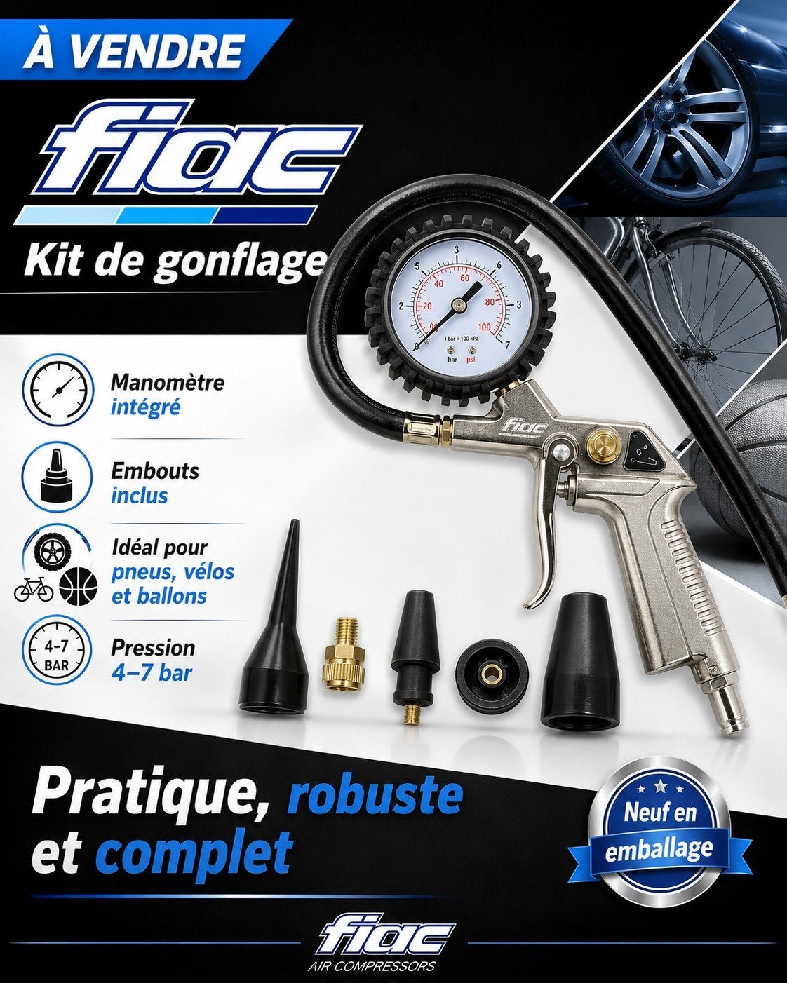 Kit gonflage neuf, Enlèvement ou Envoi, Neuf