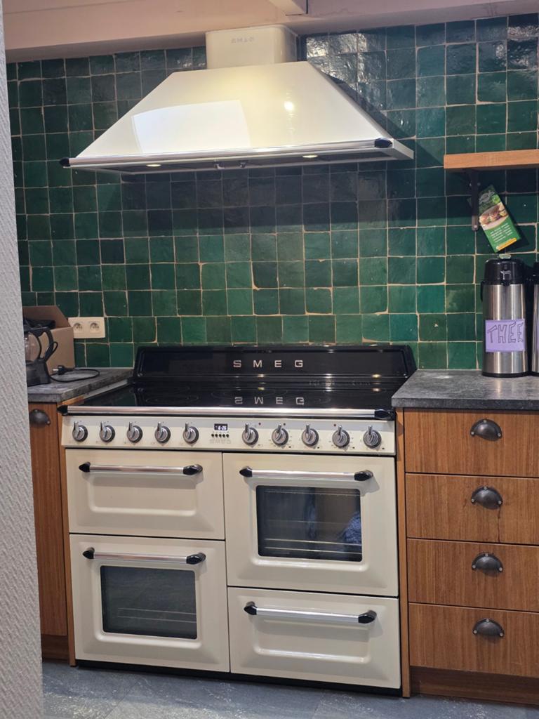 SMEG TR4110 IP met bijhorende dampkap, Ophalen, Zo goed als nieuw, Wit, Overige typen