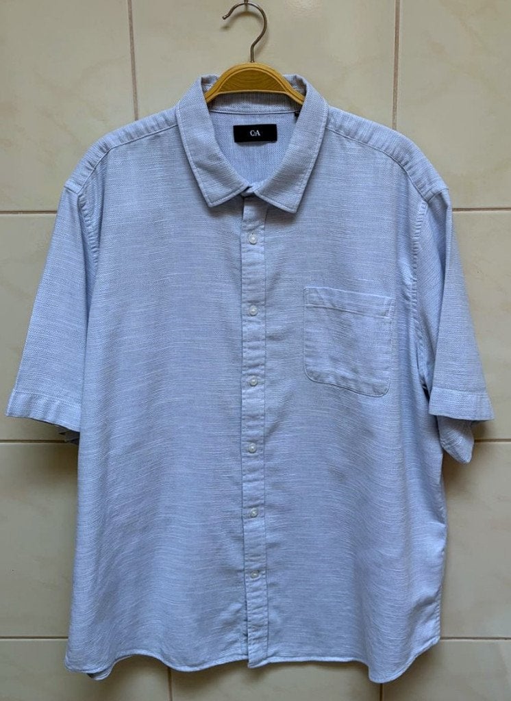 C&A - Chemise - Bleu - XXXL, Autres tours de cou, Enlèvement, Bleu, Comme neuf
