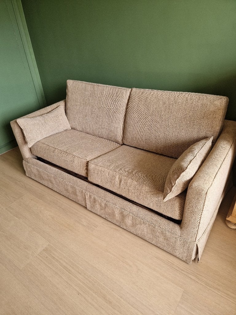 Comfortabel zetelbed met Lattoflex bodem – 175 cm – Beige –, Ophalen, Gebruikt