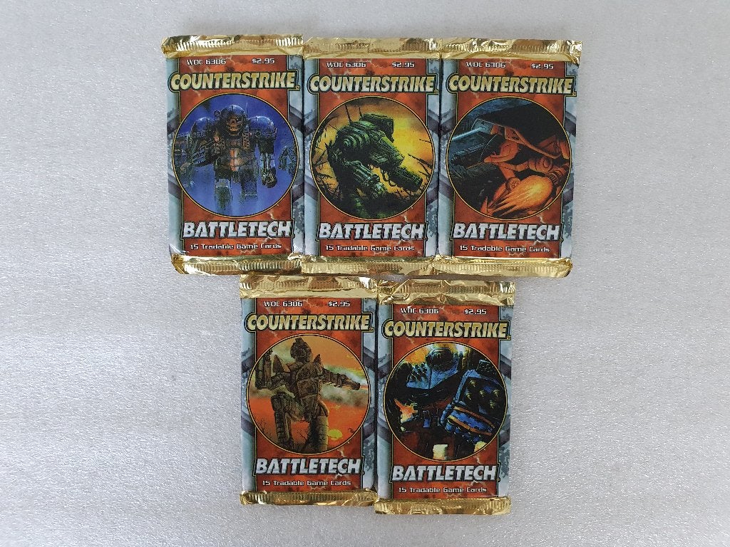 Battletech: 5 Counterstrike Booster Packs WOC 6306 (6), Hobby en Vrije tijd, Wargaming, Ophalen of Verzenden, Nieuw