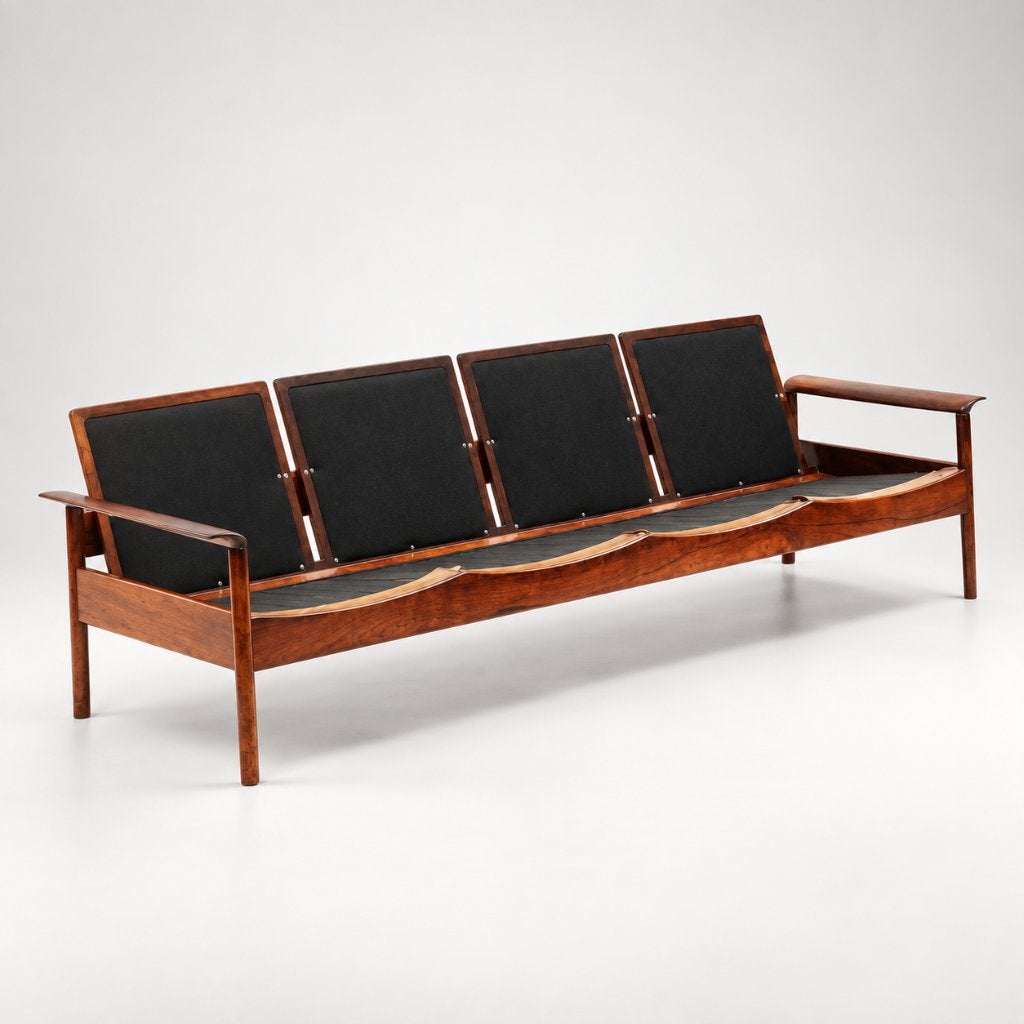Vintage design Leolux bank jaren '60 '70 palissander, Ophalen of Verzenden