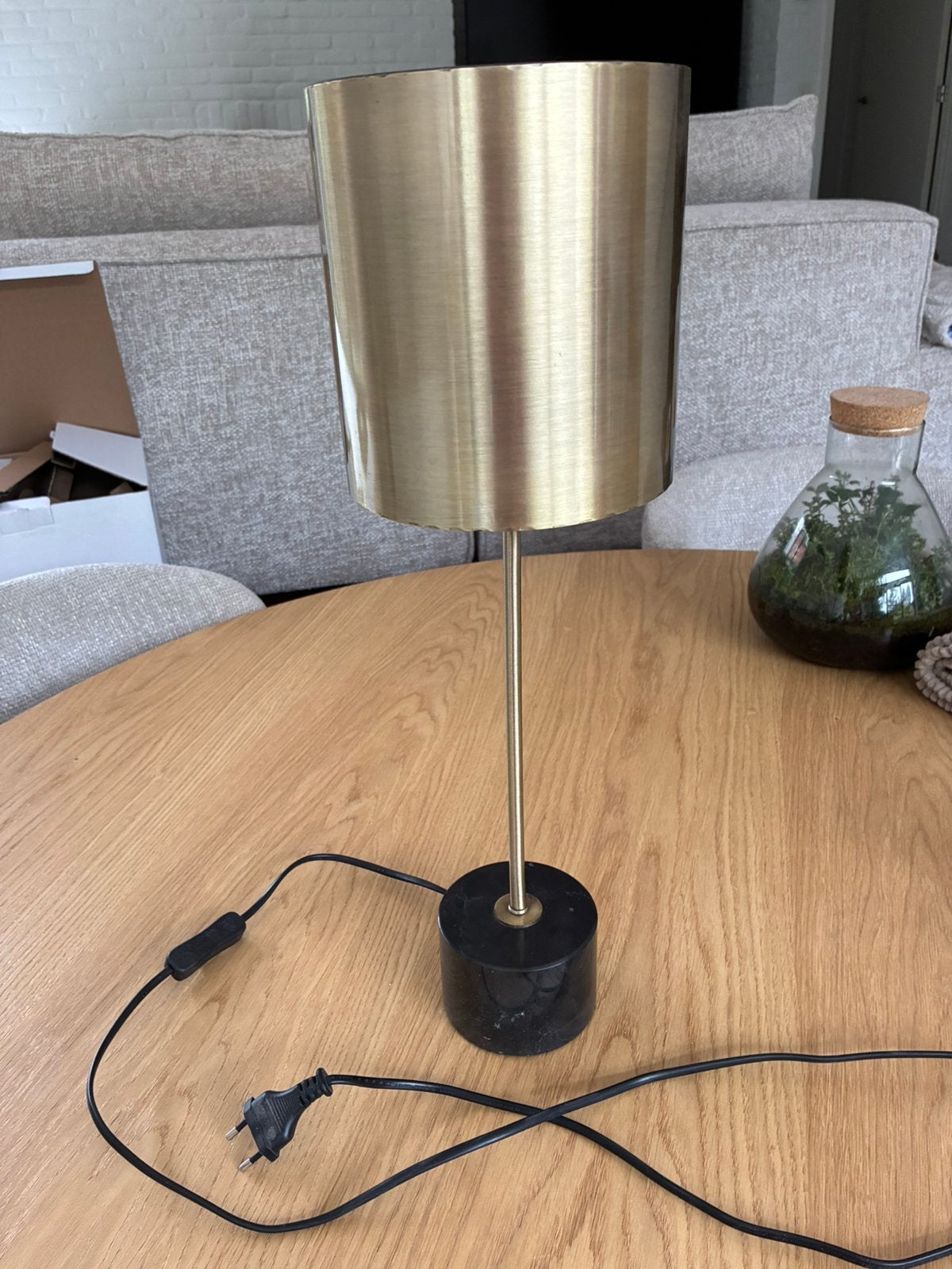 Mooie tafellamp van Maisons du Monde, Goud, Ophalen of Verzenden, Zo goed als nieuw, Metaal