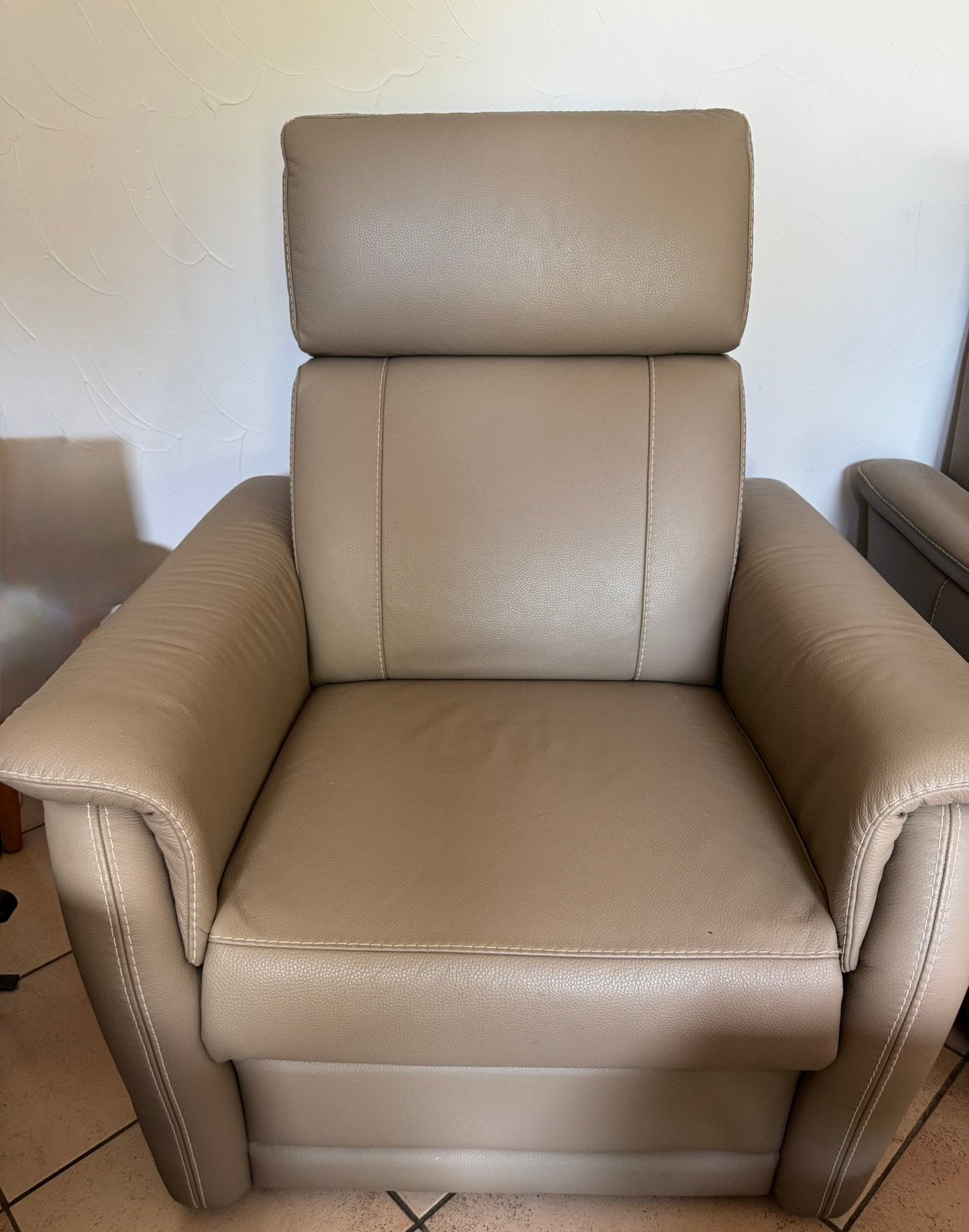 Fauteuil 1 place en cuir, Enlèvement, Comme neuf, Cuir