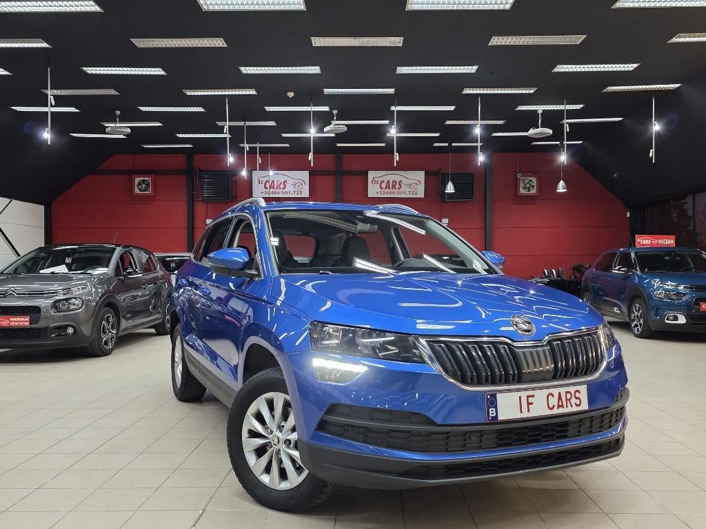 Karoq 1.0 TSI Style**51000KM'S**CAMERA**NAVI*1.EIG, Auto's, Skoda, Voorwielaandrijving, Stof, Blauw, Karoq