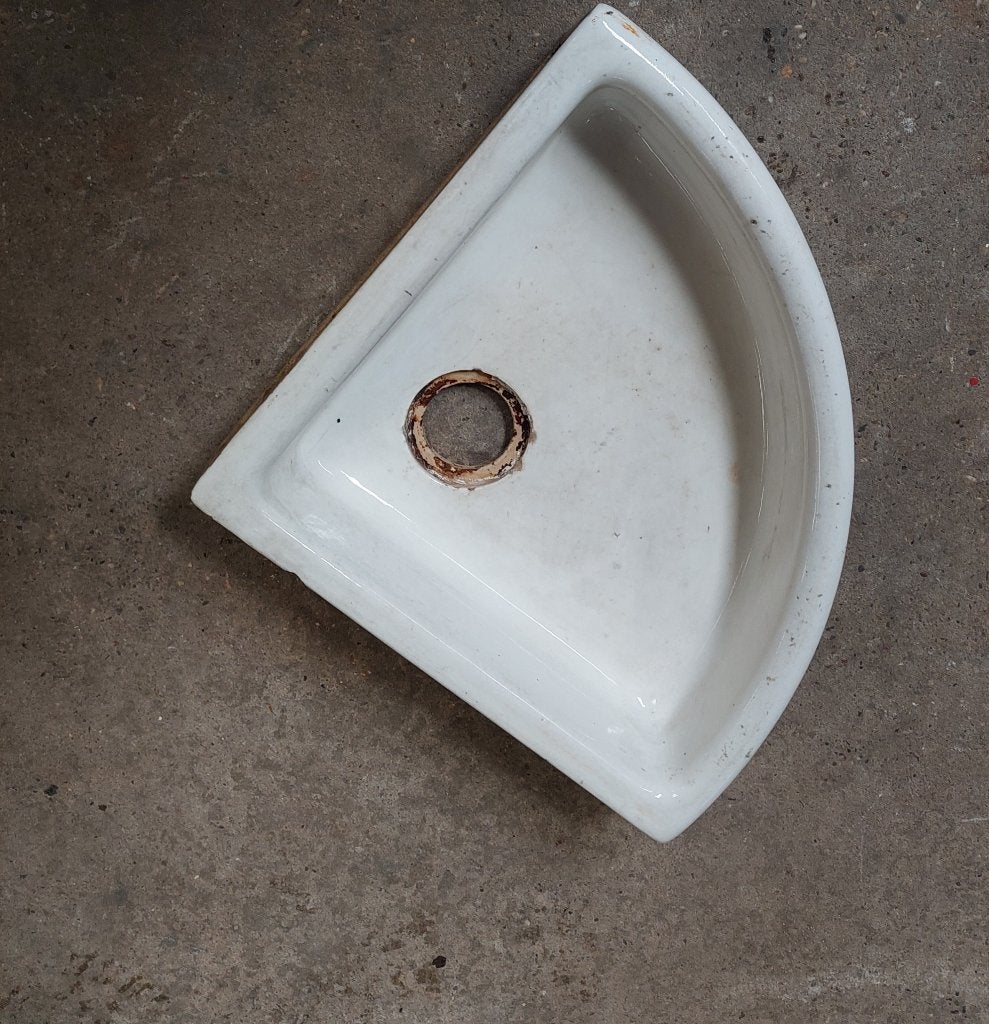 lavabo 3-hoek, Bricolage & Construction, Sanitaire, Enlèvement, Utilisé, Lavabo