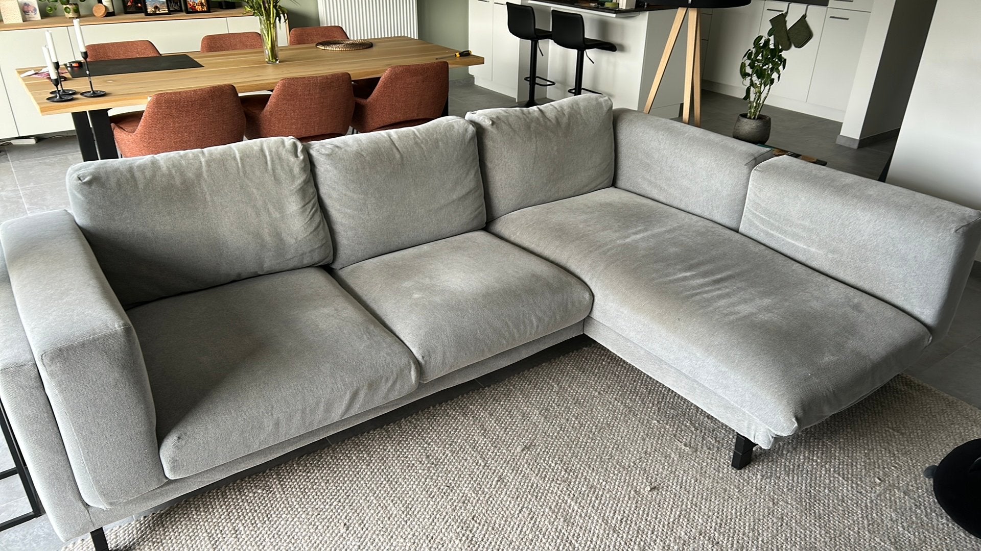 Nockeby 3-zitsbank met chaise longue, Trois personnes, Enlèvement, Utilisé, Tissus