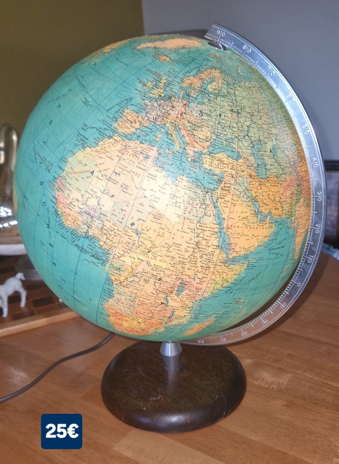 Wereldbol, Enlèvement ou Envoi, Globe terrestre antique, Utilisé, 50 cm