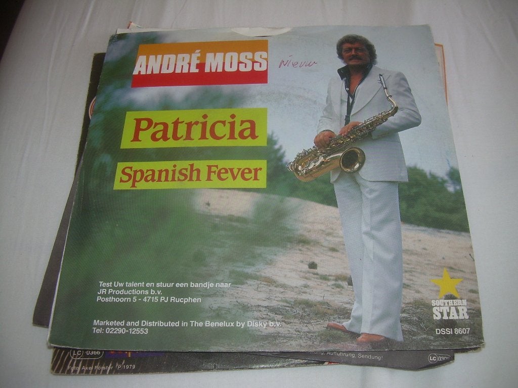45E SINGLE - Andre Moss‎ — Patricia, En néerlandais, Enlèvement ou Envoi, Single, Comme neuf