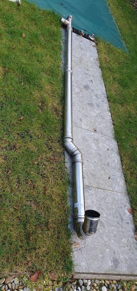Enkelwandige Kachelbuis in inox, Ophalen