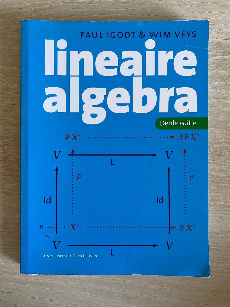 Lineaire algebra, Livres, Informatique & Ordinateur, Domaine spécialisé ou Industrie, Enlèvement, Utilisé, Paul Igodt & Wim Veys
