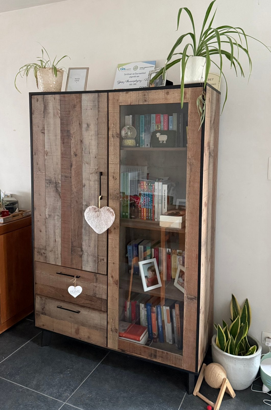 Boekenkast, Ophalen, Gebruikt, Overige houtsoorten, Met lade(s)
