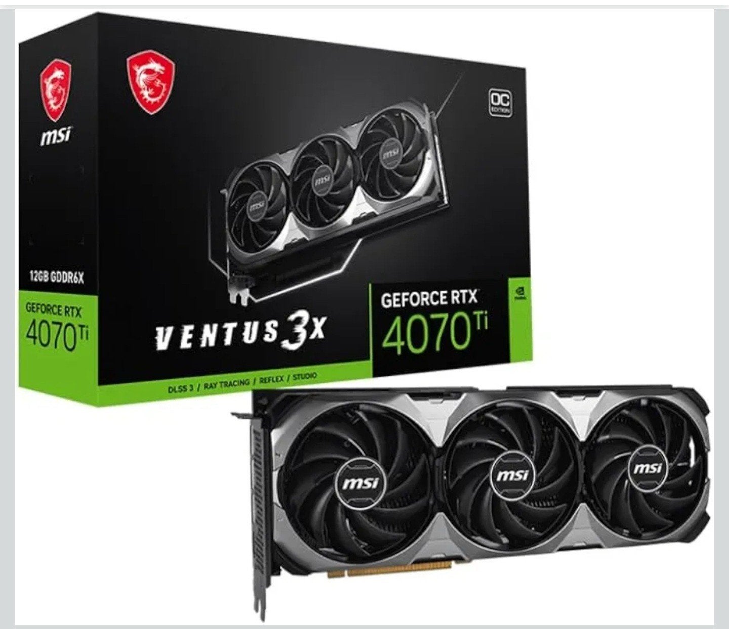 MSI GeForce RTX 4070 Ti Ventus – Excellent état – Faible uti, Enlèvement ou Envoi, Comme neuf, Nvidia